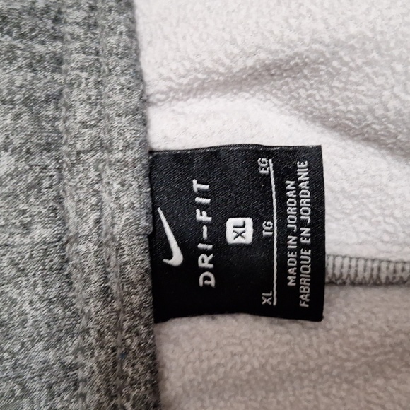 Nike dri fit fleece warmup drawstring pants sweatpants - XL 14/16 - gray silver - Picture 6 of 10